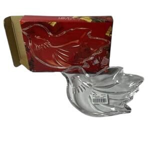 NIB Mikasa Clear Dove Sweet Dish Crystal